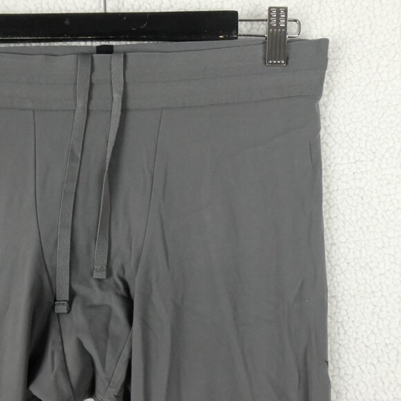 Nike Pants Womens Large Gray Dri Fit Tight Fit Capris Compression Draw String - Picture 2 of 10
